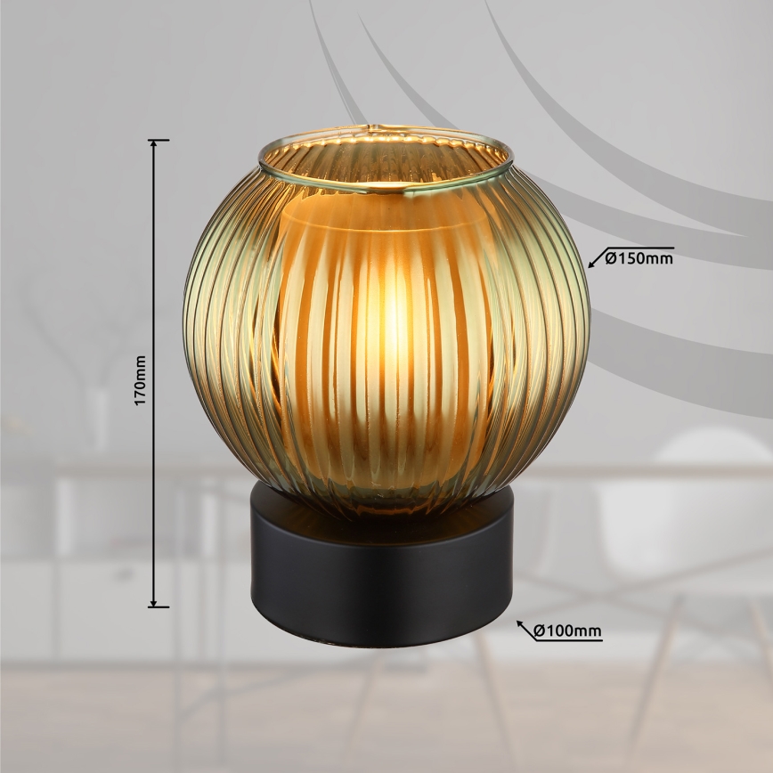 Globo - Galda lampa 1xE27/25W/230V d. 15 cm zaļa