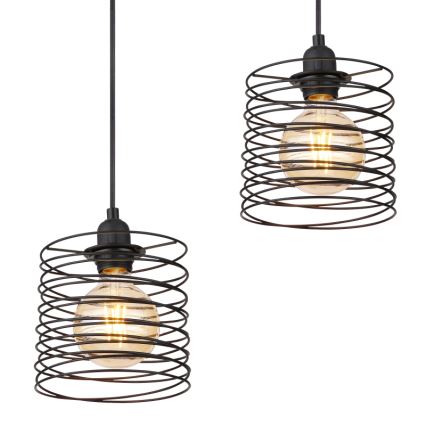 Globo 15640-4H - Piekaramā lampa ar kabeli TILLY 4xE27/60W/230V, melna