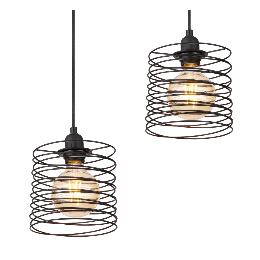 Globo 15640-4H - Piekaramā lampa ar kabeli TILLY 4xE27/60W/230V, melna