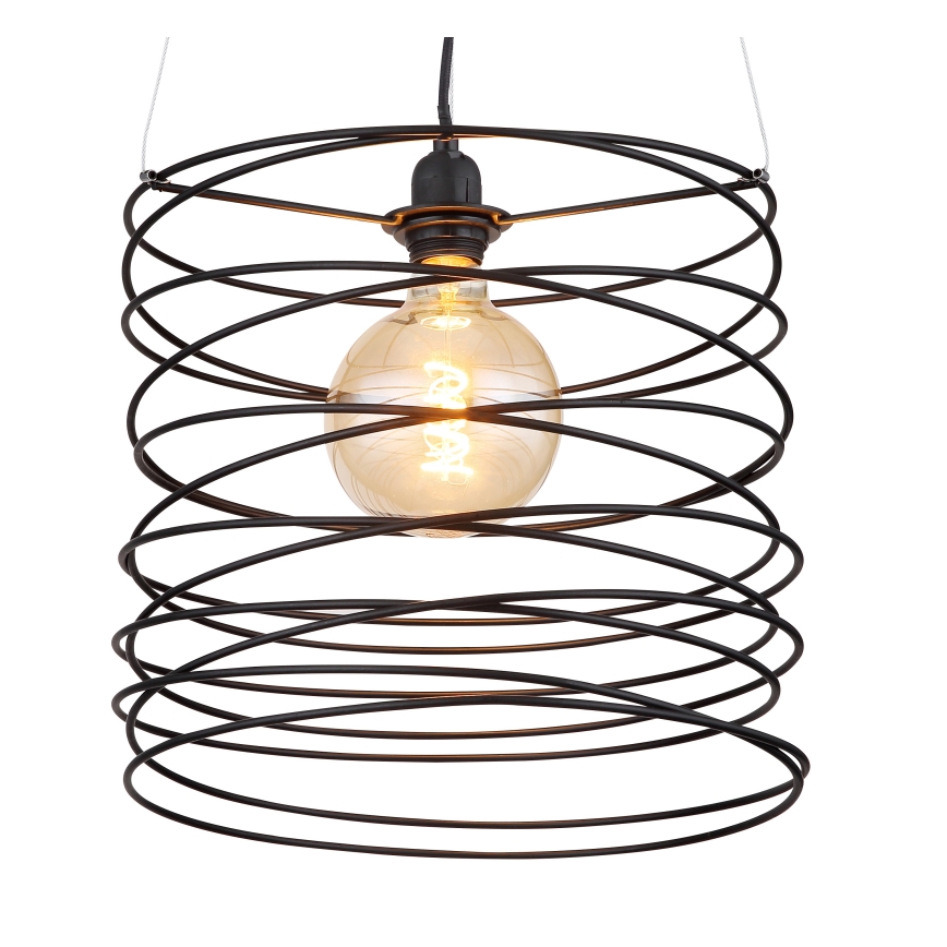 Globo 15640H - Pakaramais gaismeklis uz kabeļa TILLY 1xE27/60W/230V melns