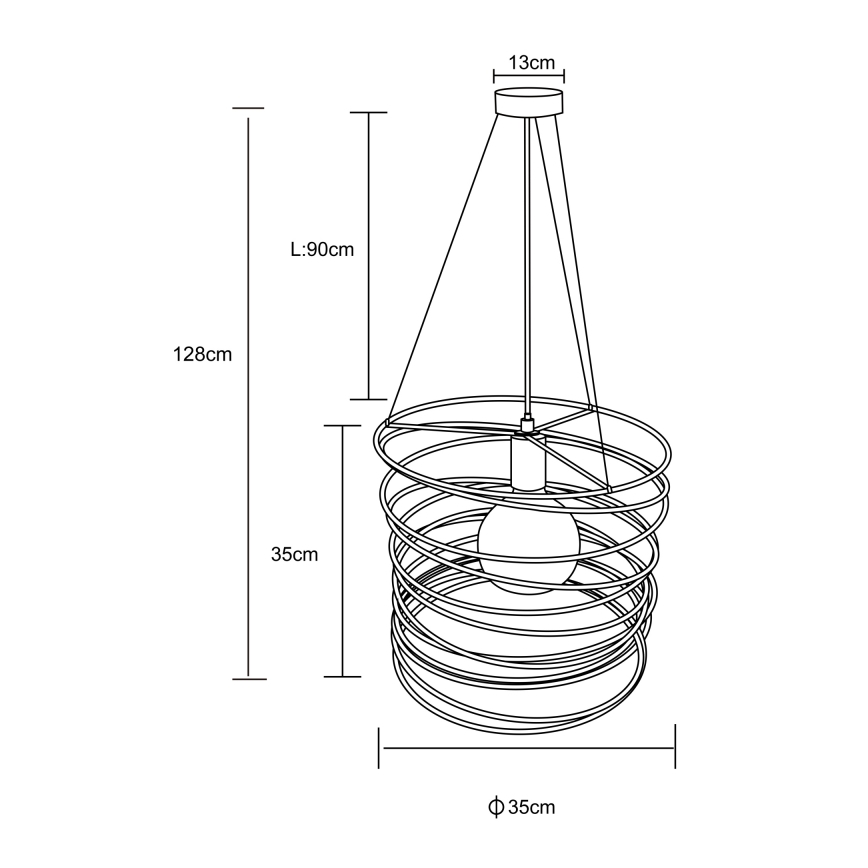Globo 15640H - Pakaramais gaismeklis uz kabeļa TILLY 1xE27/60W/230V melns