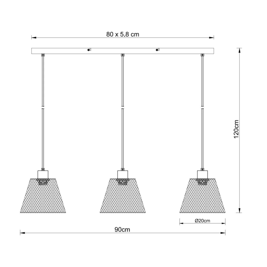 Globo - Lustra ar auklu 3xE27/40W/230V