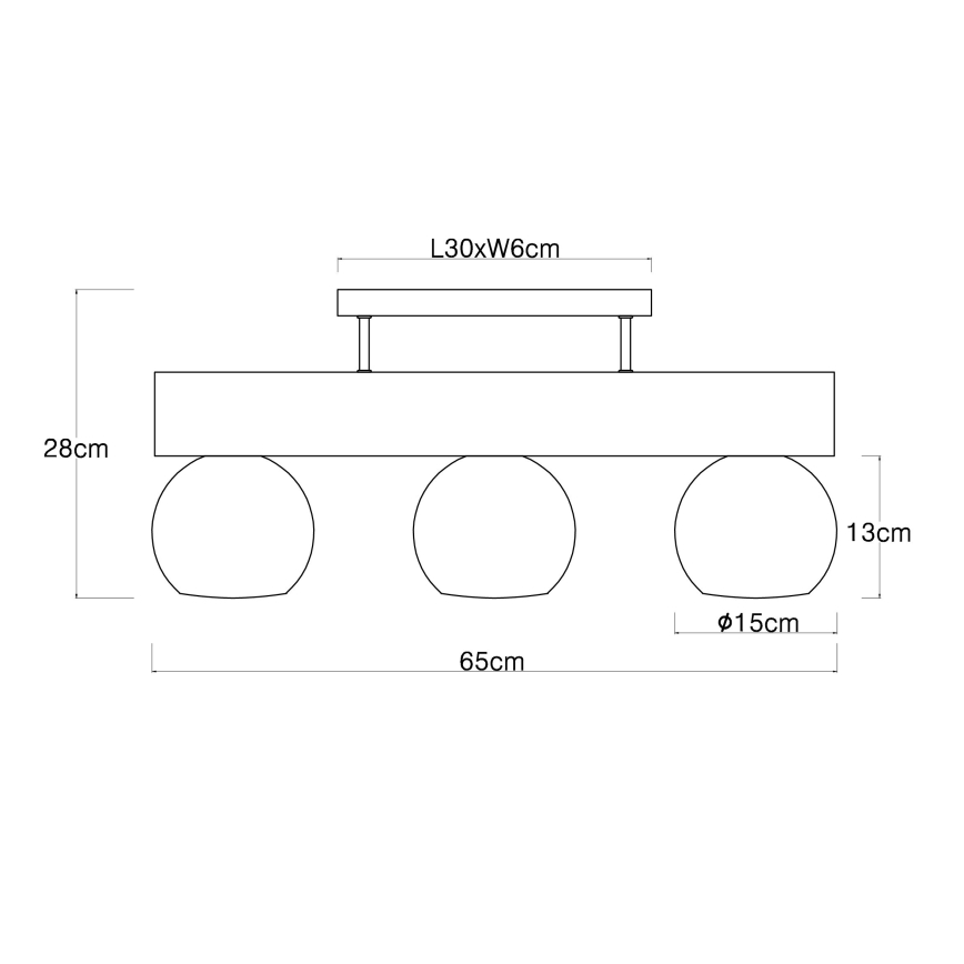 Globo - Virsapmetuma lustra 3xE27/40W/230V
