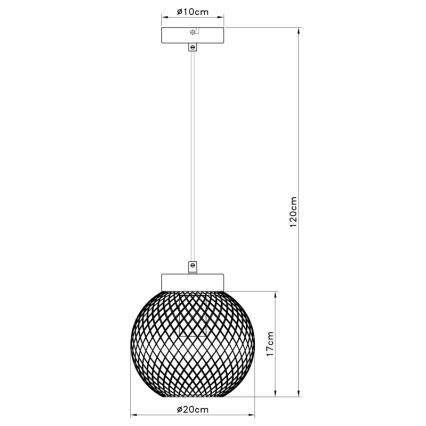 Globo - Lustra ar auklu 1xE27/60W/230V