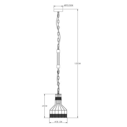 Globo - Lustra uz ķēdes 1xE27/60W/230V