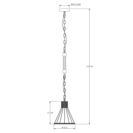 Globo - Lustra uz ķēdes 1xE27/60W/230V