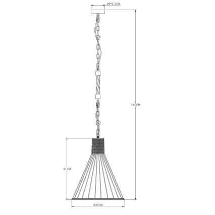 Globo - Lustra uz ķēdes 1xE27/60W/230V