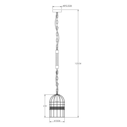 Globo - Lustra uz ķēdes 1xE27/60W/230V