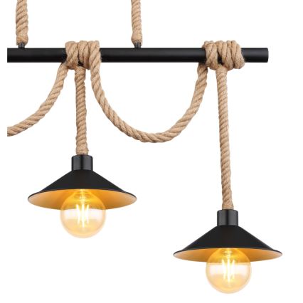 Globo 15690-3H - Pakaramā lustra uz kabeļa DIANA 3xE27/60W/230V melna