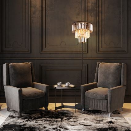 Globo - Grīdas stāvlampa 3xE27/40W/230V d. 40 cm melna
