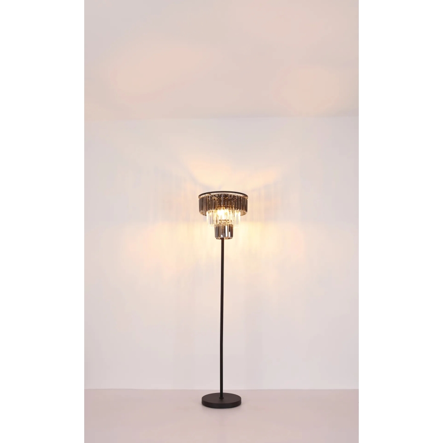 Globo - Grīdas stāvlampa 3xE27/40W/230V d. 40 cm melna