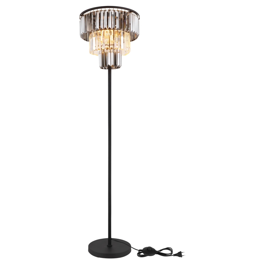 Globo - Grīdas stāvlampa 3xE27/40W/230V d. 40 cm melna