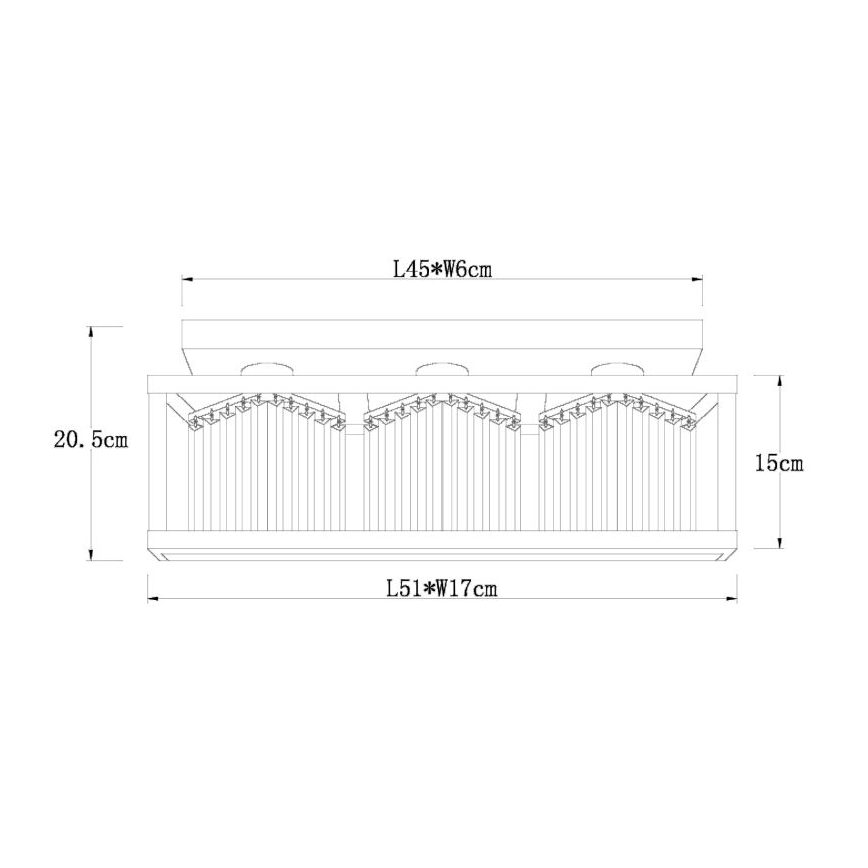 Globo - Virsapmetuma lustra 3xE27/40W/230V