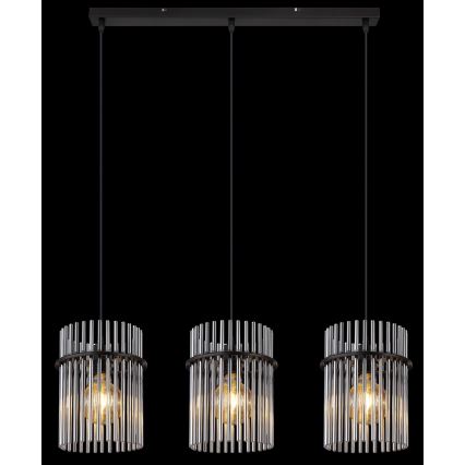 Globo - Lustra ar auklu 3xE27/60W/230V melna