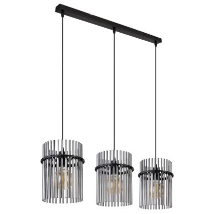 Globo - Lustra ar auklu 3xE27/60W/230V melna