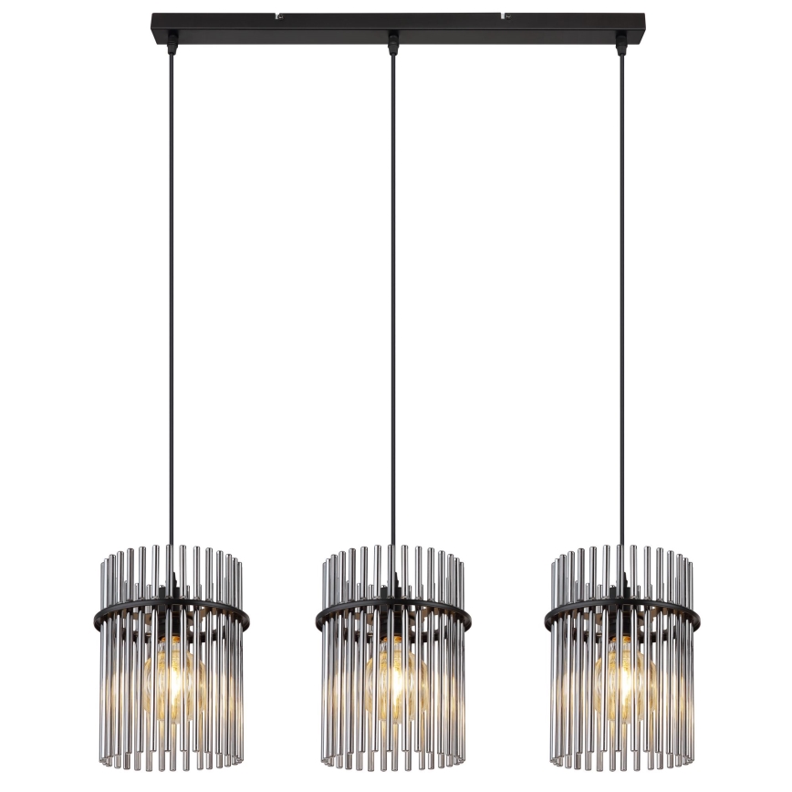 Globo - Lustra ar auklu 3xE27/60W/230V melna