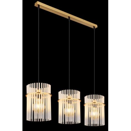 Globo - Lustra ar auklu 3xE27/60W/230V zelta