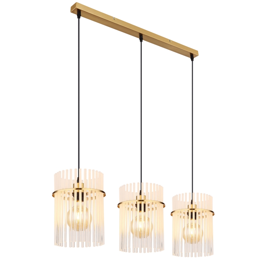 Globo - Lustra ar auklu 3xE27/60W/230V zelta