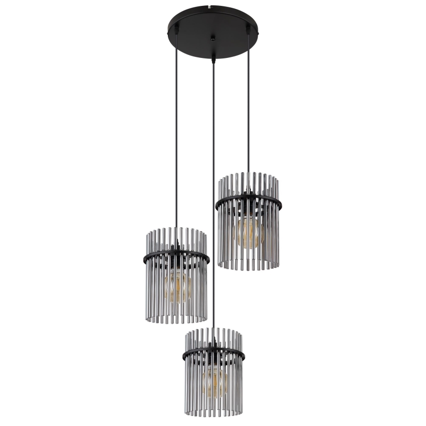Globo - Lustra ar auklu 3xE27/60W/230V d. 47 cm melna