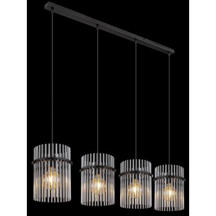 Globo - Lustra ar auklu 4xE27/60W/230V melna