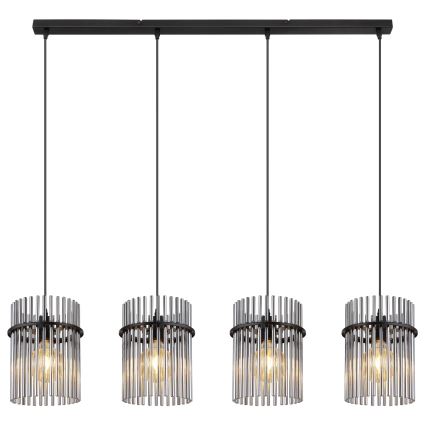 Globo - Lustra ar auklu 4xE27/60W/230V melna