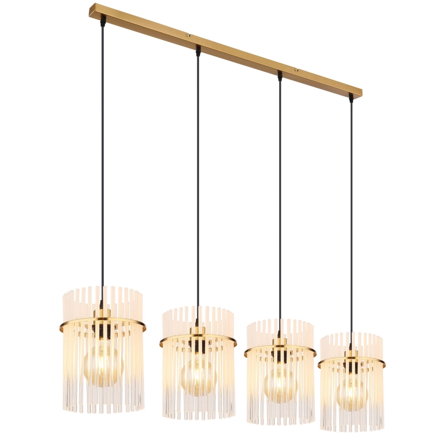 Globo - Lustra ar auklu 4xE27/60W/230V zelta