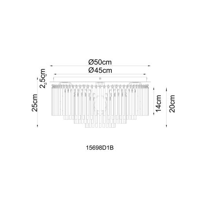 Globo - Griestu gaismeklis 5xE27/60W/230V Ø 50 cm