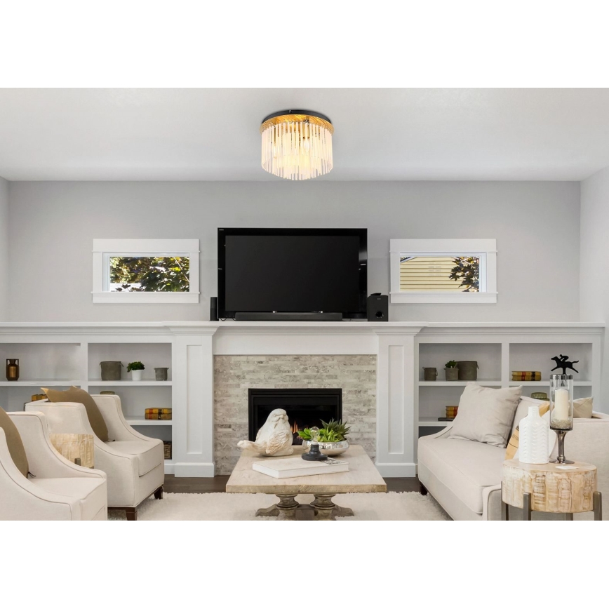 Globo - Griestu gaismeklis 5xE14/40W/230V Ø 32 cm zelta