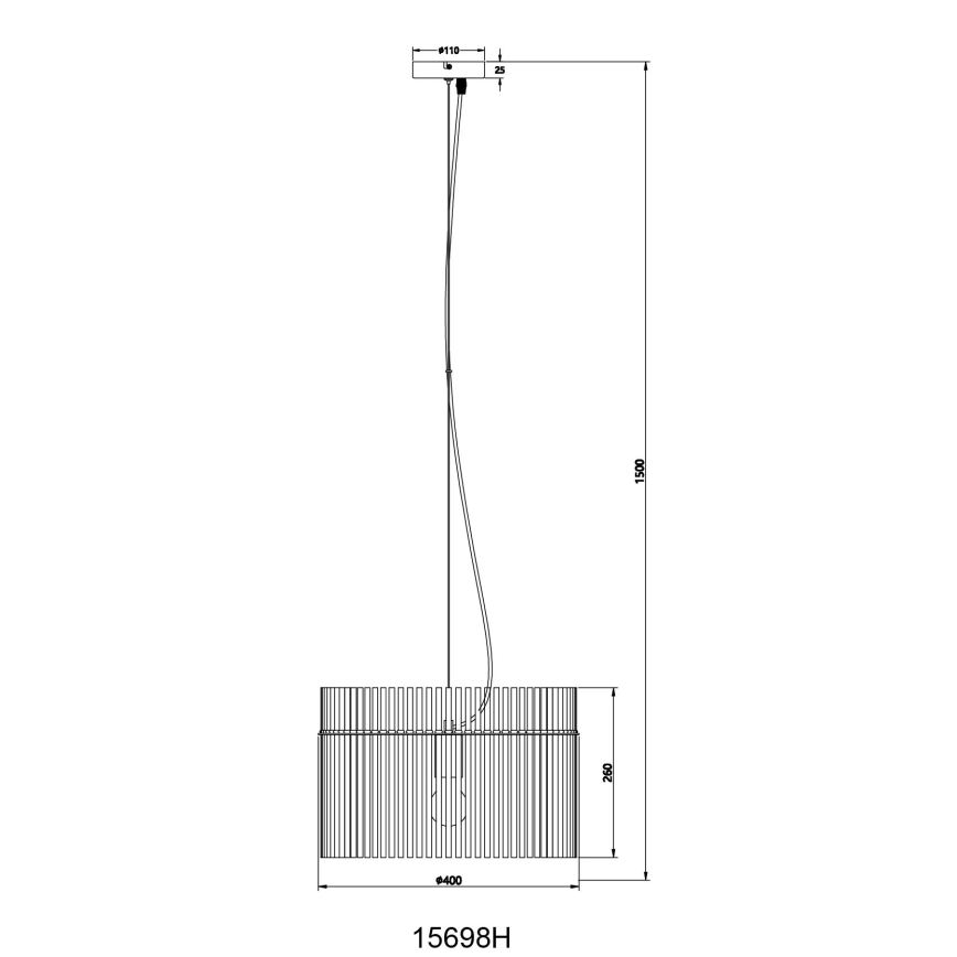 Globo - Lustra ar auklu 1xE27/60W/230V d. 40 cm melna