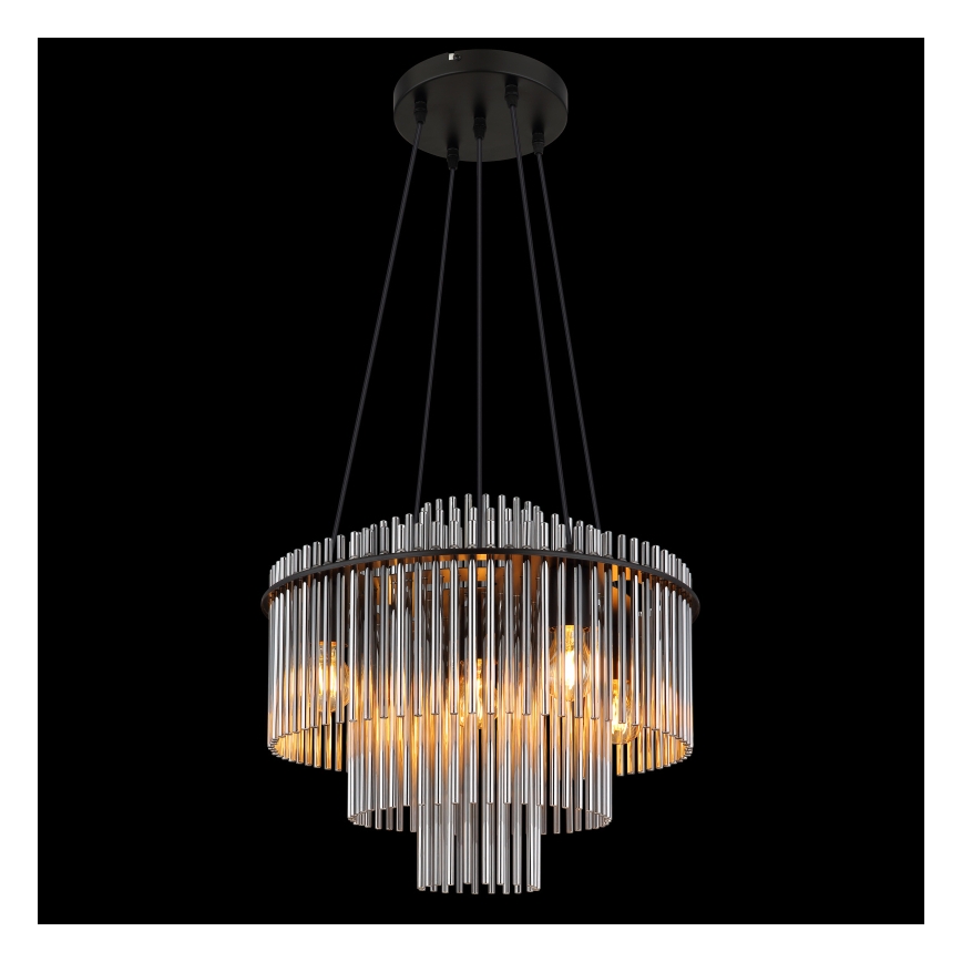 Globo - Piekaramā lustra uz kabeļa 5xE27/60W/230V melna