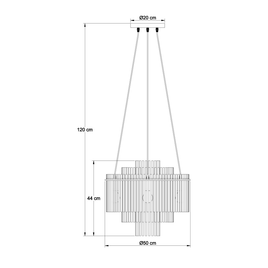 Globo - Piekaramā lustra uz kabeļa 5xE27/60W/230V melna