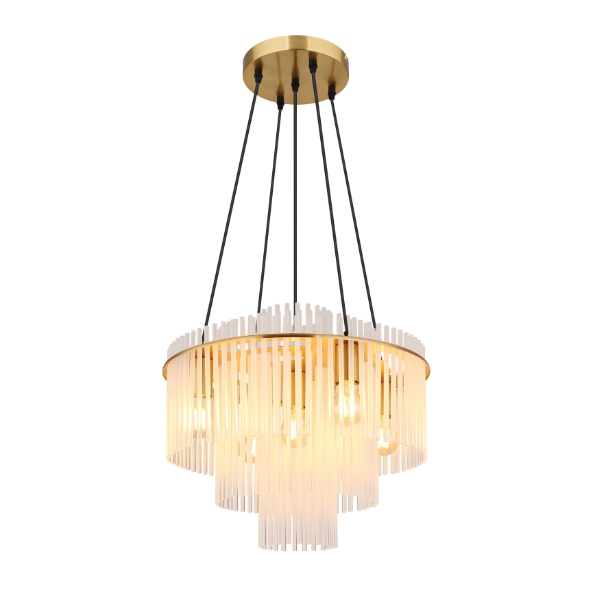 Globo - piekaramā lustra uz kabeļa 5xE27/60W/230V, zelta