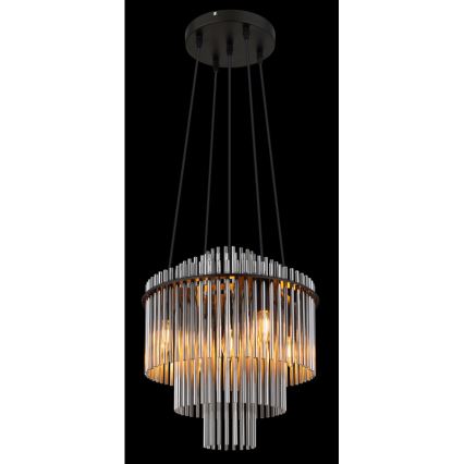 Globo - Lustra ar auklu 5xE14/40W/230V melna