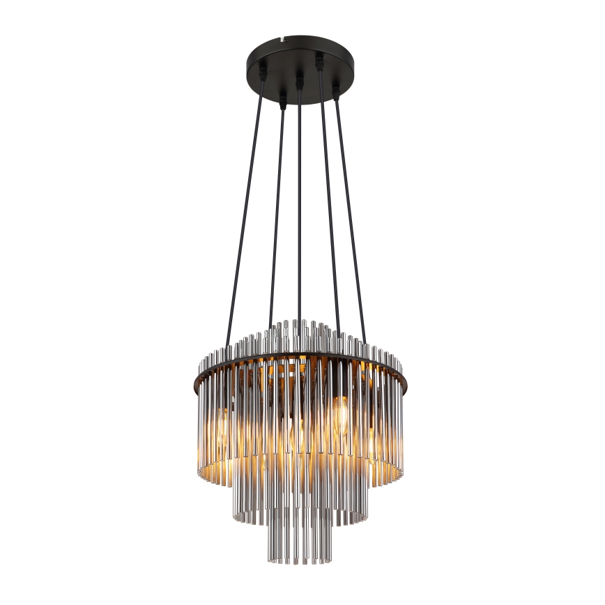 Globo - Lustra ar auklu 5xE14/40W/230V melna