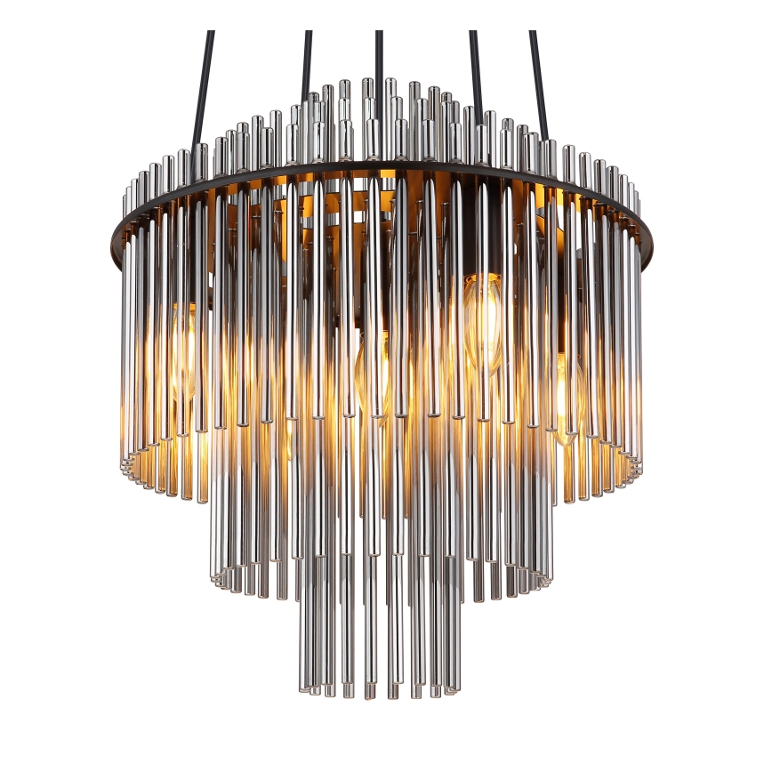 Globo - Lustra ar auklu 5xE14/40W/230V melna