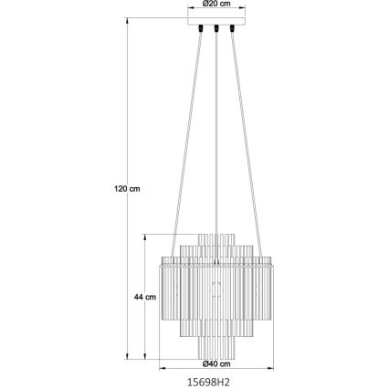 Globo - Lustra ar auklu 5xE14/40W/230V melna