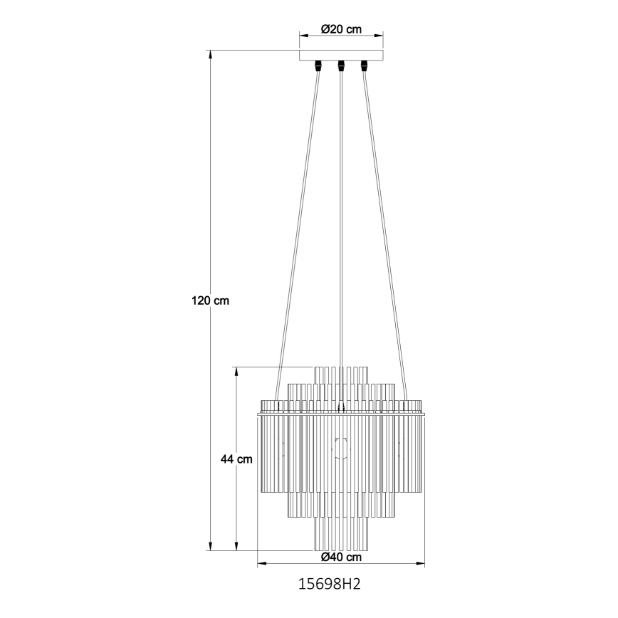 Globo - Lustra ar auklu 5xE14/40W/230V melna