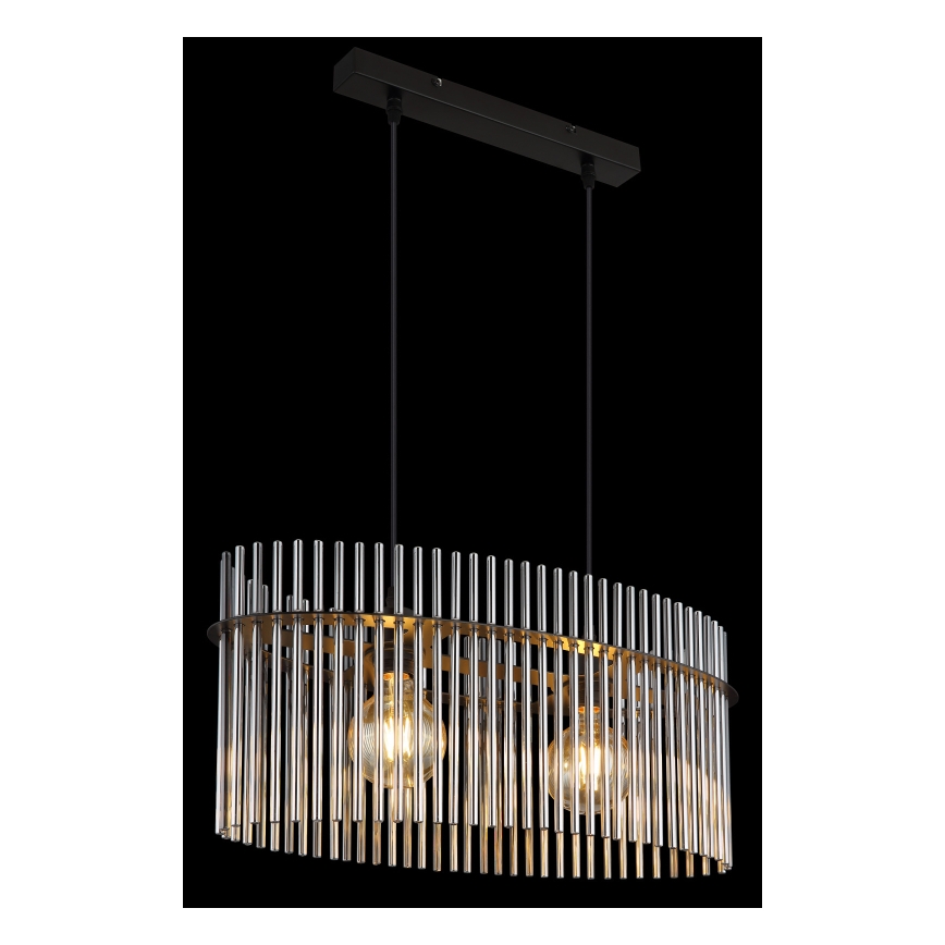 Globo - Lustra ar auklu 2xE27/60W/230V melna