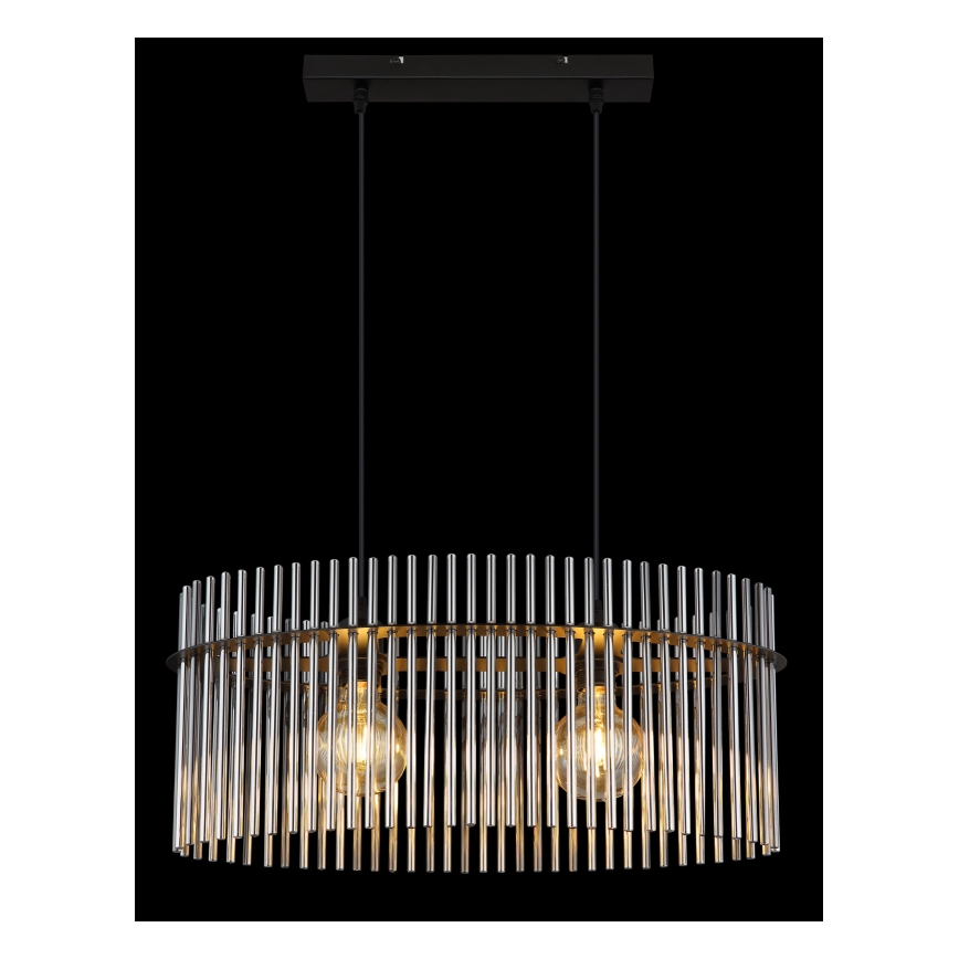 Globo - Lustra ar auklu 2xE27/60W/230V melna