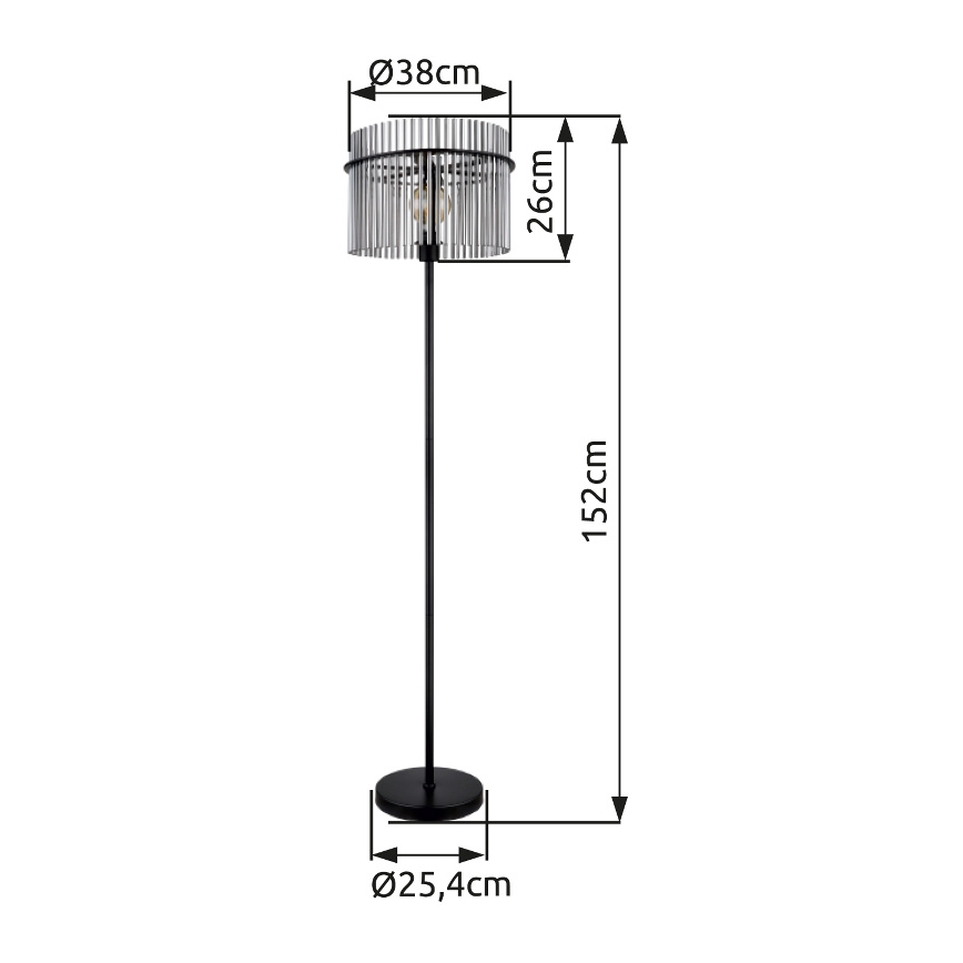 Globo - Grīdas stāvlampa 1xE27/60W/230V melna