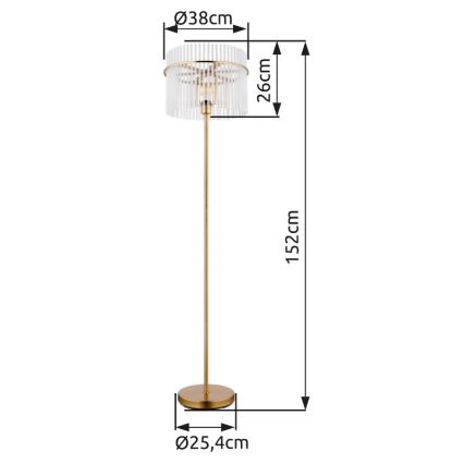 Globo - Grīdas stāvlampa 1xE27/60W/230V zelta