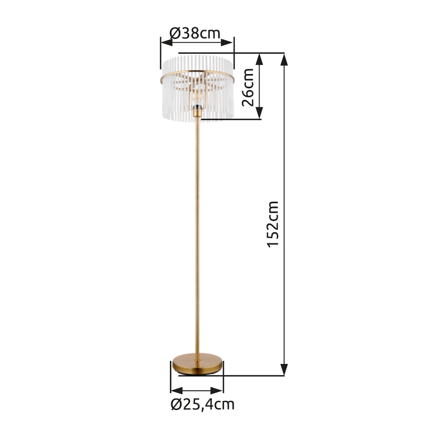 Globo - Grīdas stāvlampa 1xE27/60W/230V zelta