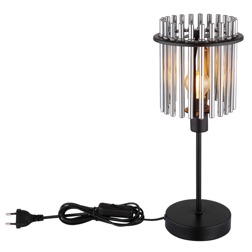 Globo - Galda lampa 1xE14/40W/230V d. 15 cm melna