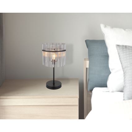 Globo - galda lampa 1x E27, 60 W, 230 V, Ø 30 cm, melna