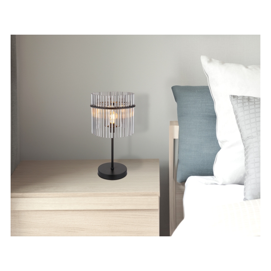 Globo - galda lampa 1x E27, 60 W, 230 V, Ø 30 cm, melna