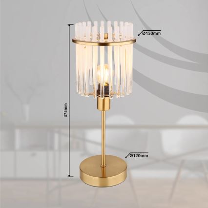 Globo - Galda lampa 1xE14/40W/230V d. 15 cm zelta