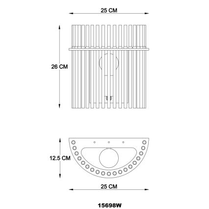 Globo - Sienas lampa 1xE27/60W/230V melna
