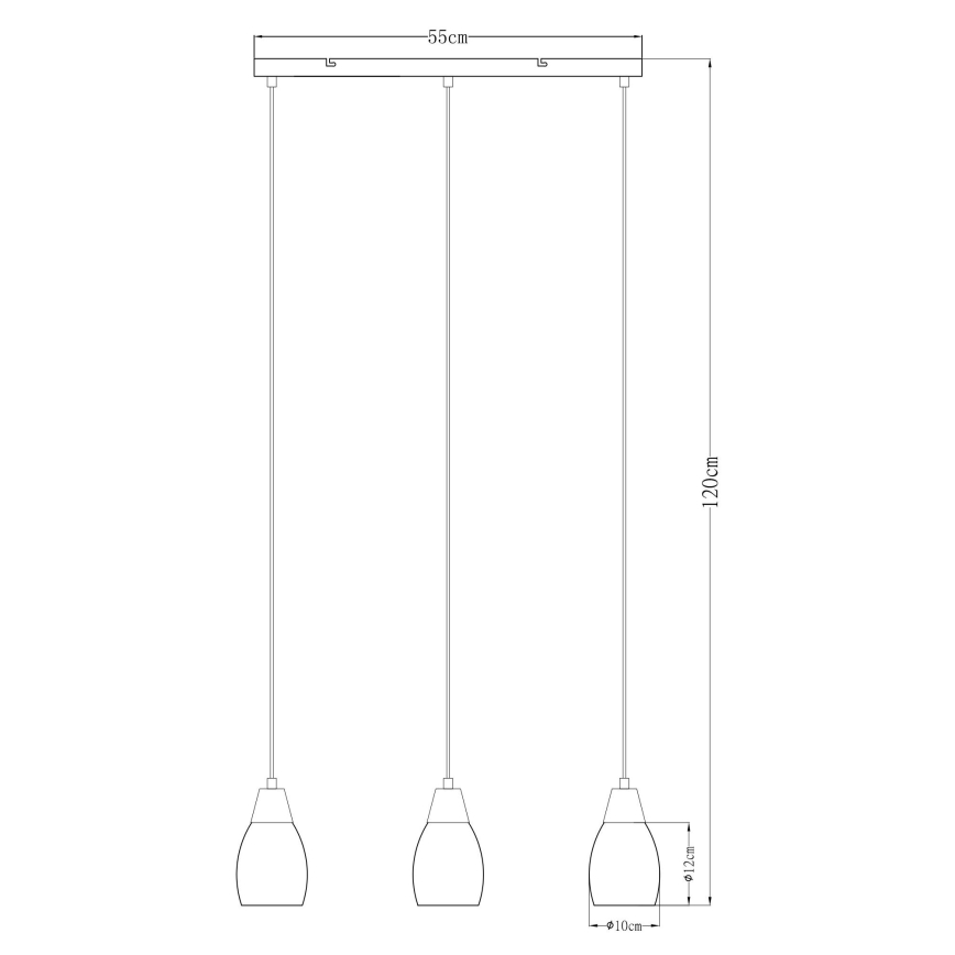 Globo - Lustra ar auklu 3xE27/15W/230V