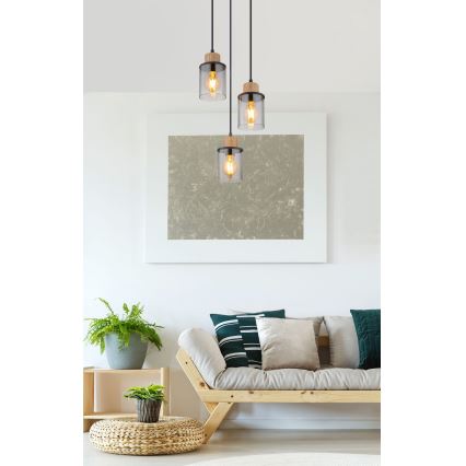 Globo - Lustra ar auklu 3xE27/15W/230V d. 27 cm ozols