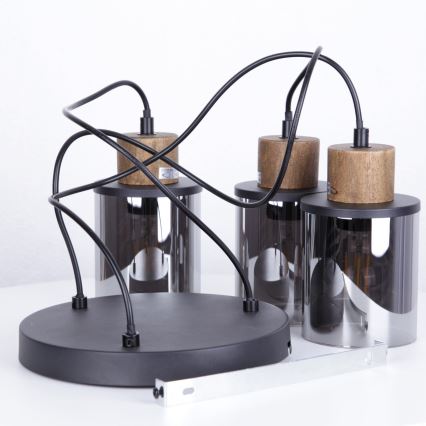 Globo - Lustra ar auklu 3xE27/15W/230V d. 27 cm ozols